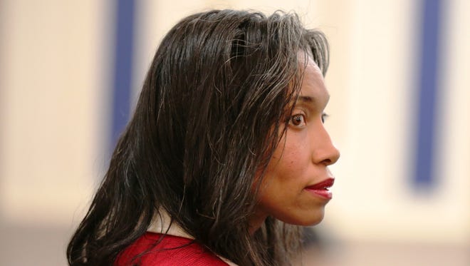 Judge Tracie Hunter at her criminal trial last year.
