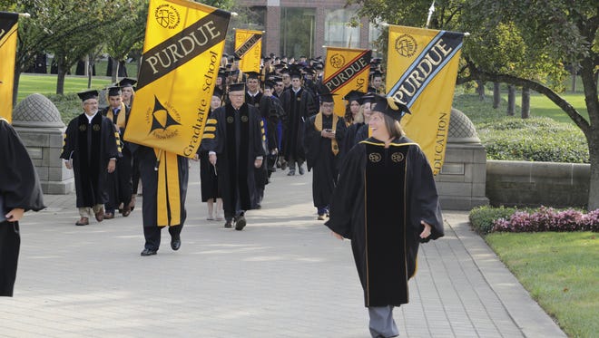 Purdue University students, faculty and staff participated in 2015 summer commencement ceremonies Saturday, Aug. 8.