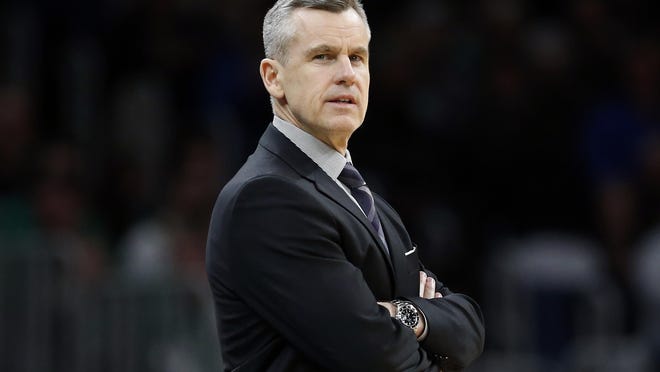 The Chicago Bulls hired Billy Donovan as coach Tuesday. The 55-year-old Donovan spent the last five seasons with the Oklahoma City Thunder.