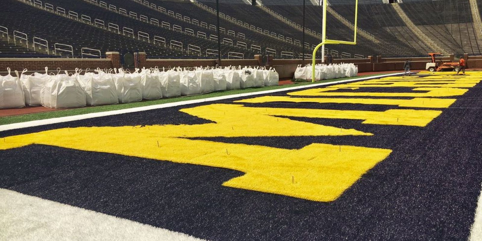 New Field Installed At Michigan Stadium
