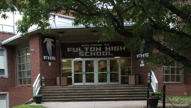 The entrance to Fulton High School
