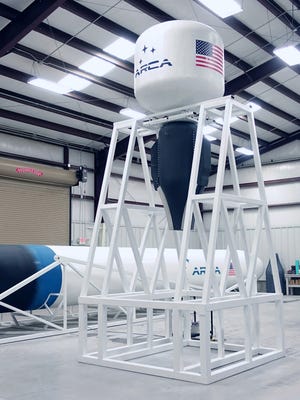 The ground test stand and aerospike engine for the Demonstrator 3 rocket