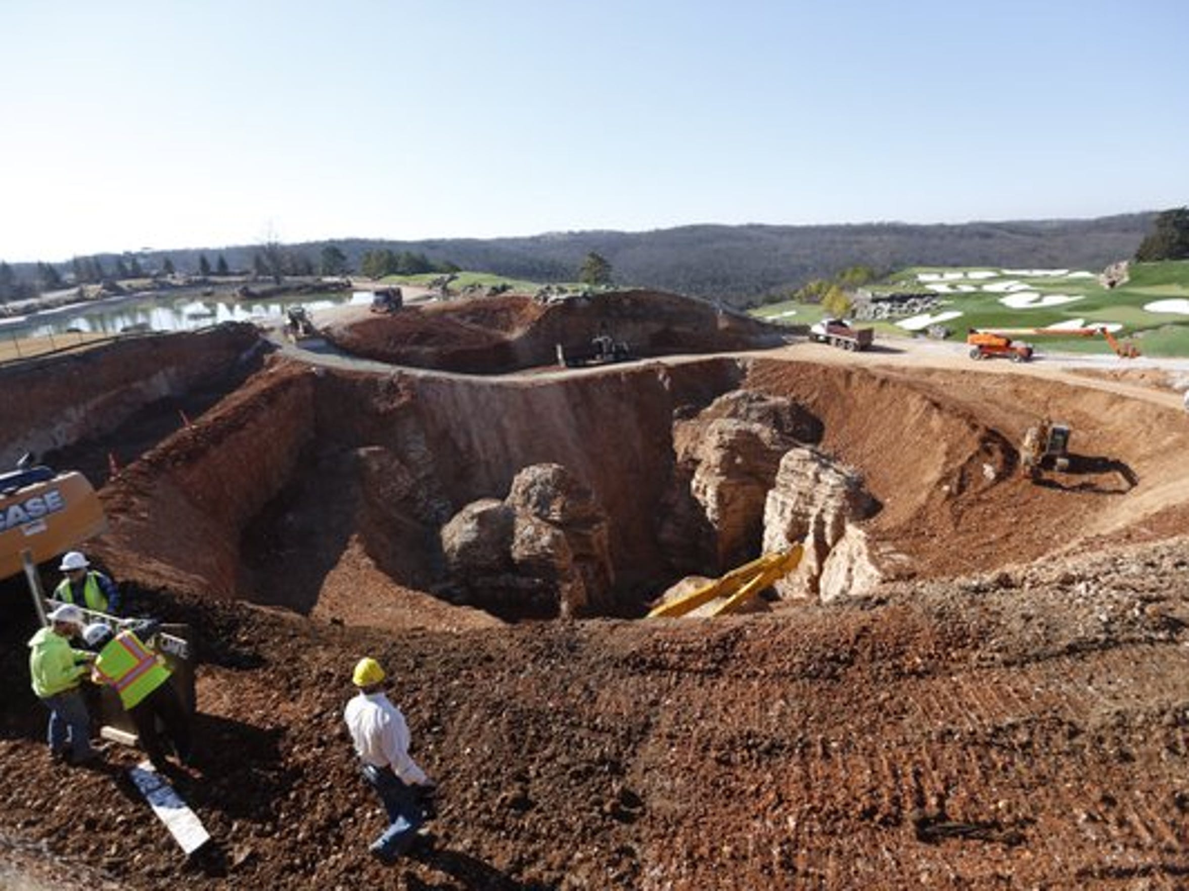 Drone footage Here's what Top of the Rock sinkhole looks like today