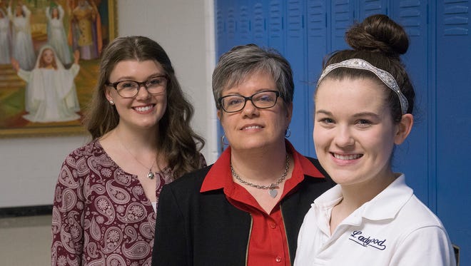Abigail Randall, Ladywood class of 2016, mom Michelle Randall, and Elizabeth Randall, class of 2018.