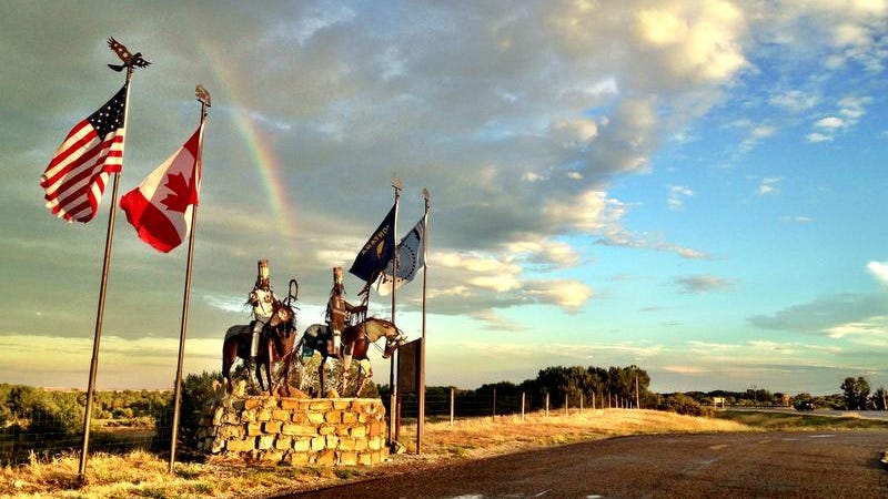 \nAn entrance to the Blackfeet Reservation.\n