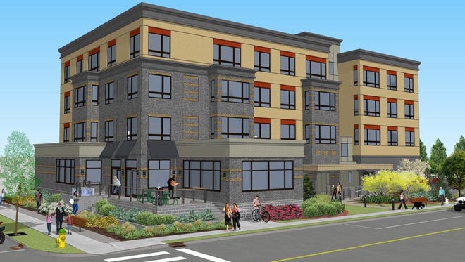 Rendering of rental apartment project in Mamaroneck that will receive Westchester IDA tax breaks.