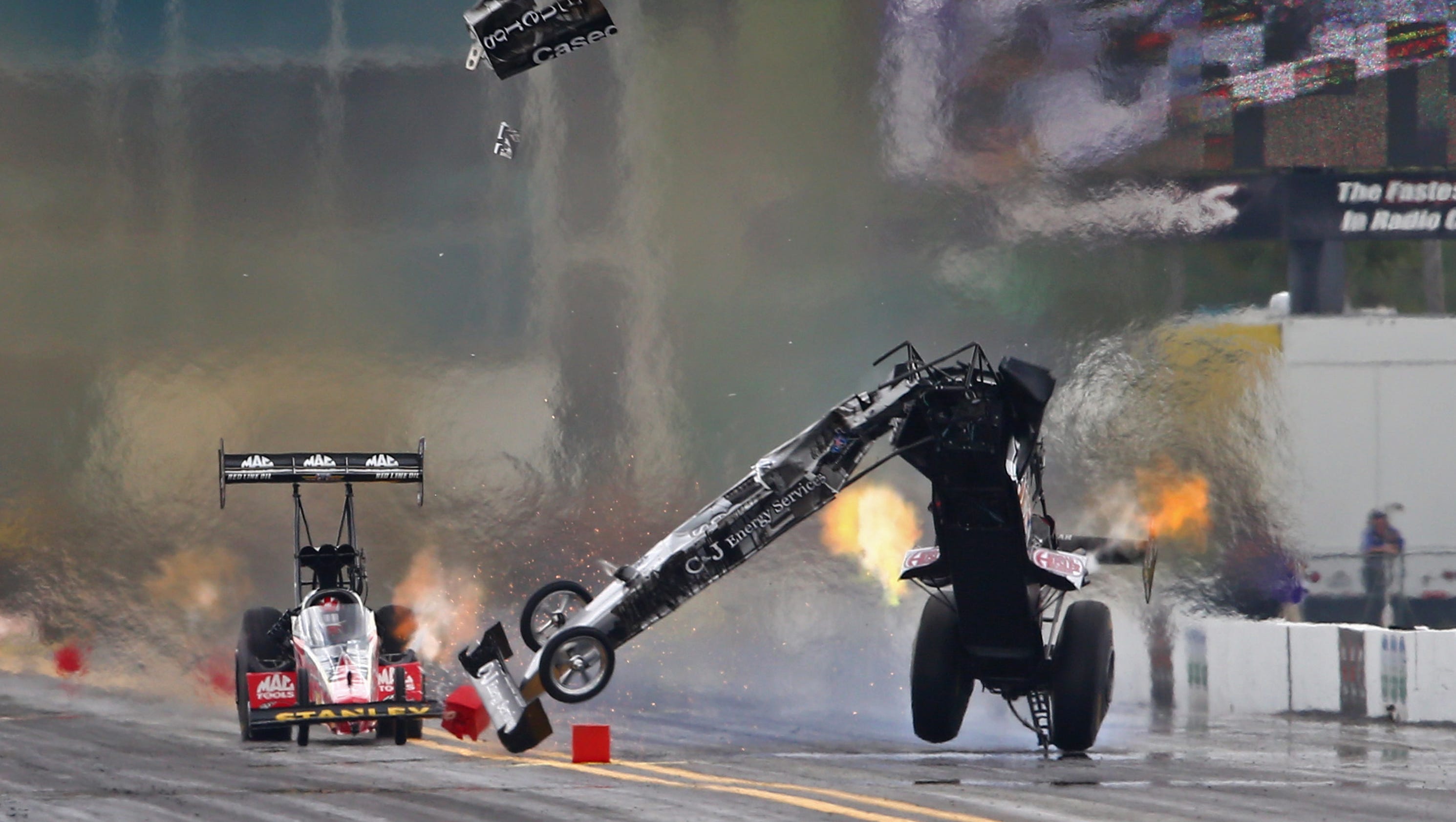 Larry Dixon's NHRA crash
