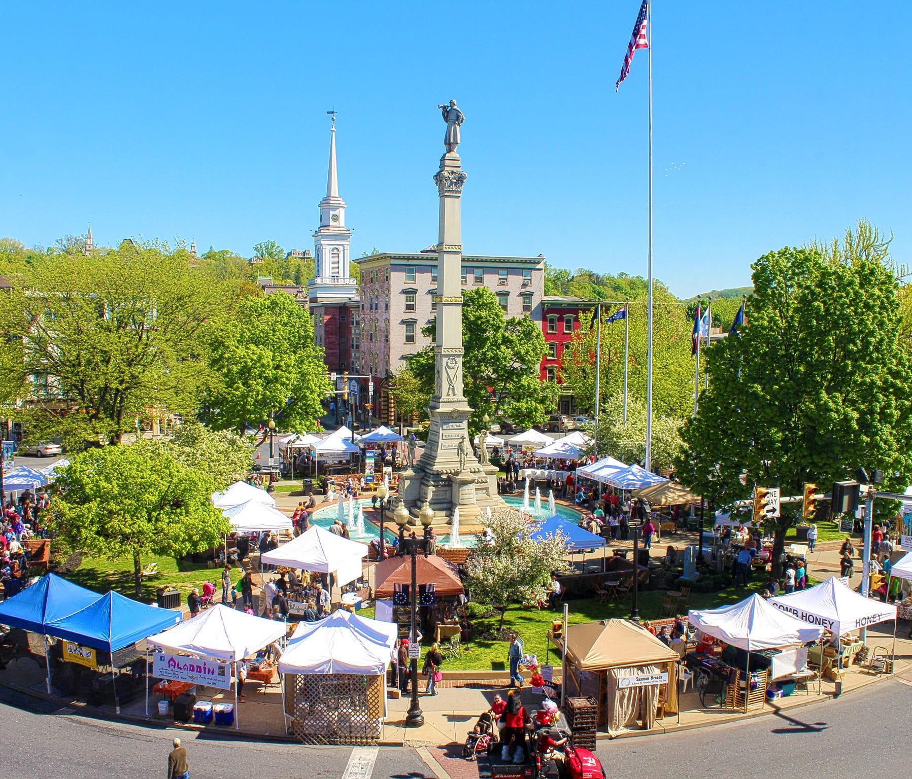 The Easton Farmers' Market opened in 1752 when Easton, Pa. was established, and is said to be the country's longest continually operating farmers market. About 35 vendors, including farms, restaurants, artisans and makers, gather in Centre Square on 