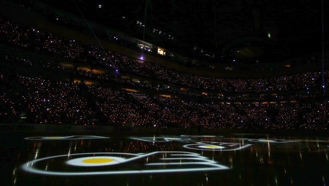 A pregame light show didn't go so well in the playoffs. The Flyers will try again for their home opener.