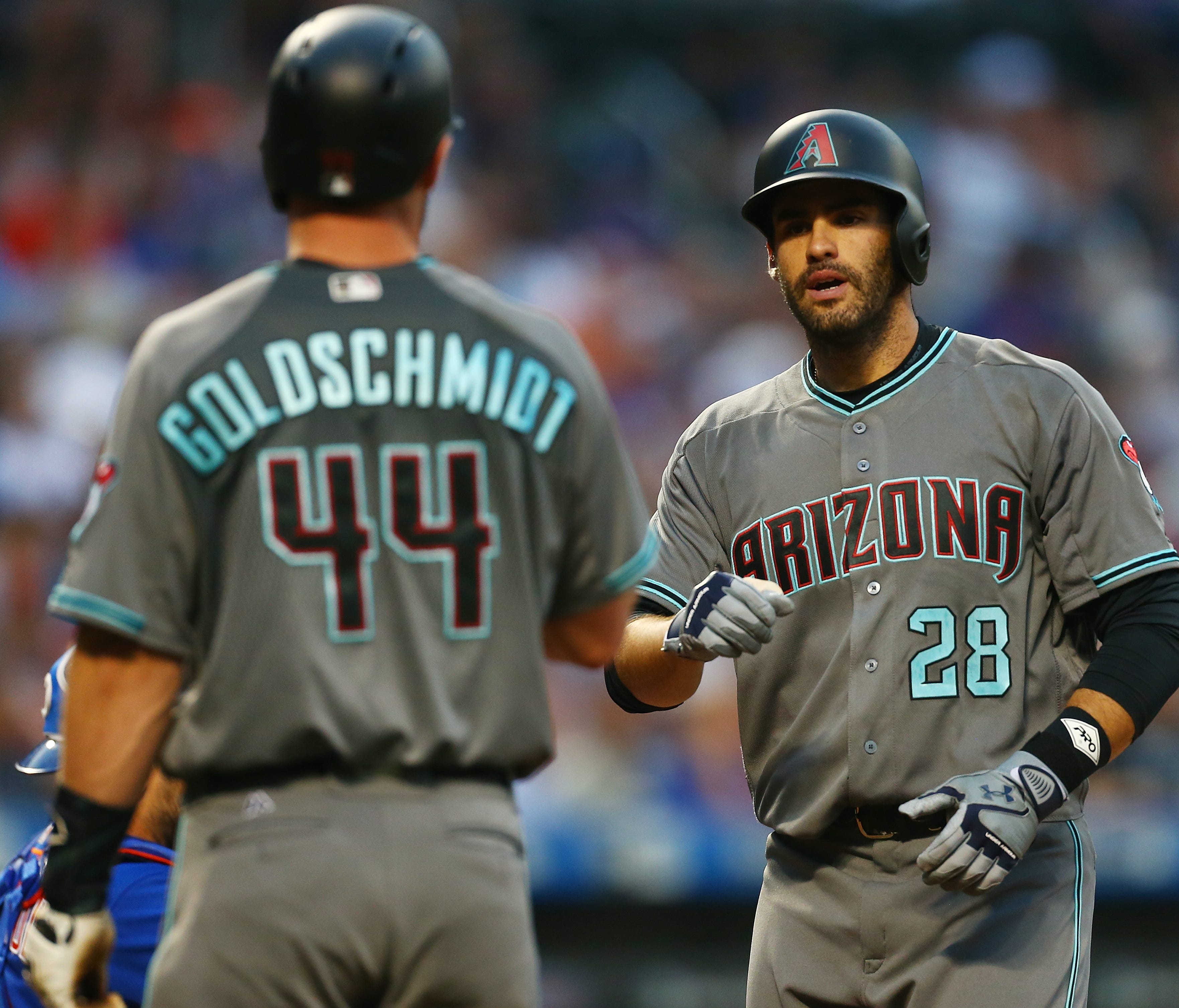 J.D. Martinez has hit 22 home runs since joining Arizona in July, and his presence has buoyed Paul Goldschmidt's performance, too.