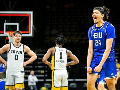 Eastern Illinois stuns Iowa as 32-point underdogs in one of the biggest upsets in men's college basketball history