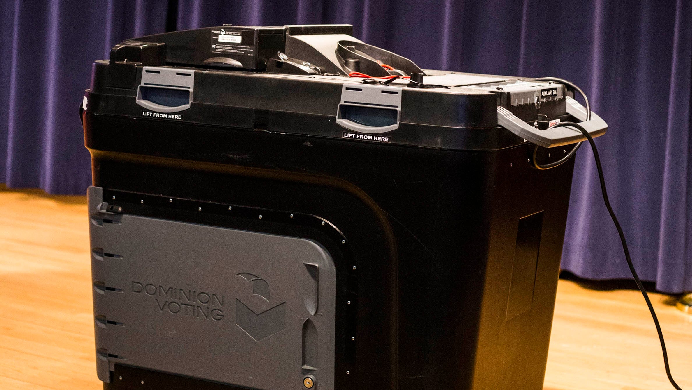 The Imagecast Precinct Tabulator will serve as the voting machine for upcoming elections in Detroit. It is on display at the Wayne County Community College District campus in downtown Detroit, on Saturday, April 8, 2017. 