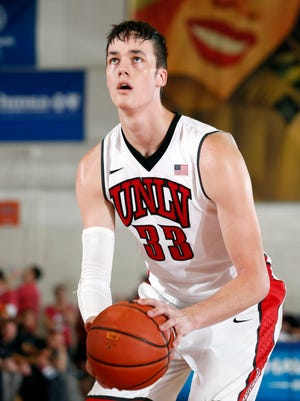 Nov 25, 2015: UNLV Runnin Rebels center Stephen Zimmerman Jr. (33) shoots a free throw against the Indiana Hoosiers during the Maui Jim Maui Invitational at the Lahaina Civic Center.