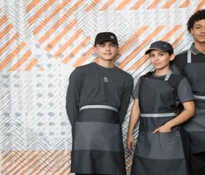 The new McDonald's uniform draws criticism on social media.