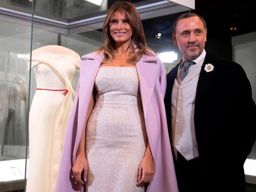First lady Melania Trump with French-born designer