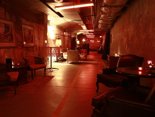If the red bulb is turned on, this speakeasy is open for business at Melinda's Alley.