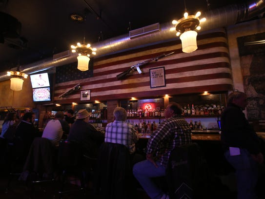 A view of the bar at Eagle Saloon restaurant in Peekskill