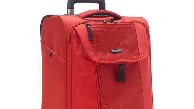 This American Tourister carry-on bag comes close to the size at 20 x 14 x 7.8 inches.