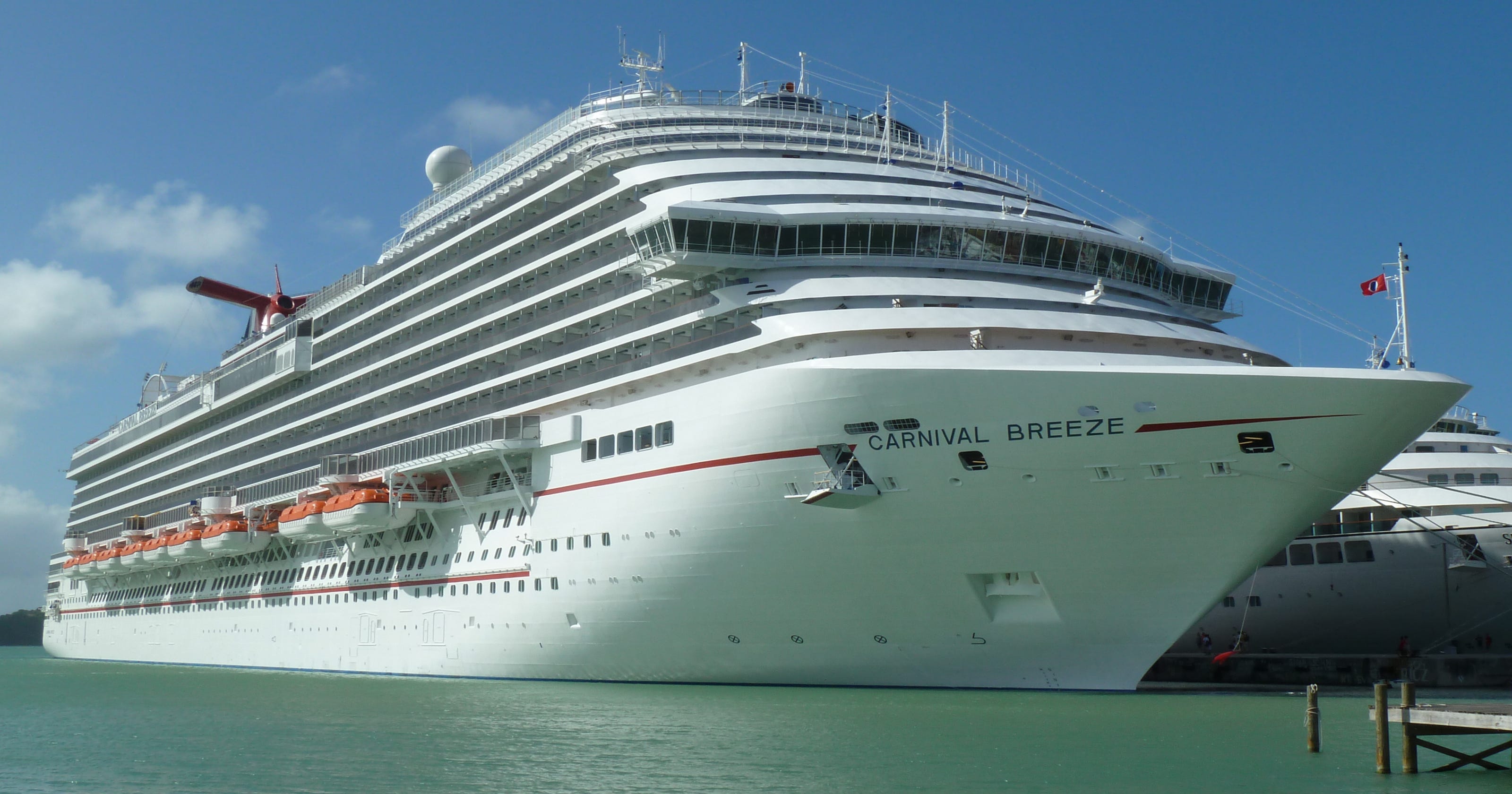 location of the carnival breeze cruise ship