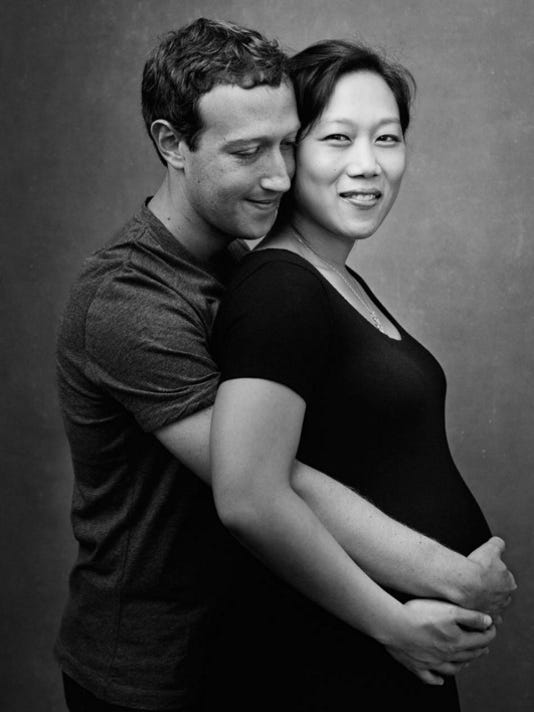 Mark Zuckerberg shares touching photo with pregnant wife Priscilla Chan