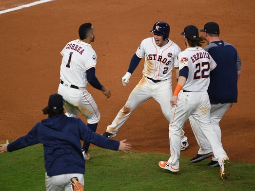 Game 5 at Minute Maid Park: Houston Astros third baseman