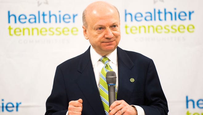 Richard Johnson, CEO of The Governor's Foundation for Health and Wellness, speaks at the Knoxville launch event of the Healthier Tennessee Communities program on Thursday, March 1, 2018.
