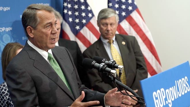House Speaker John Boehner and GOP leaders talk about their plans to keep the government funded.