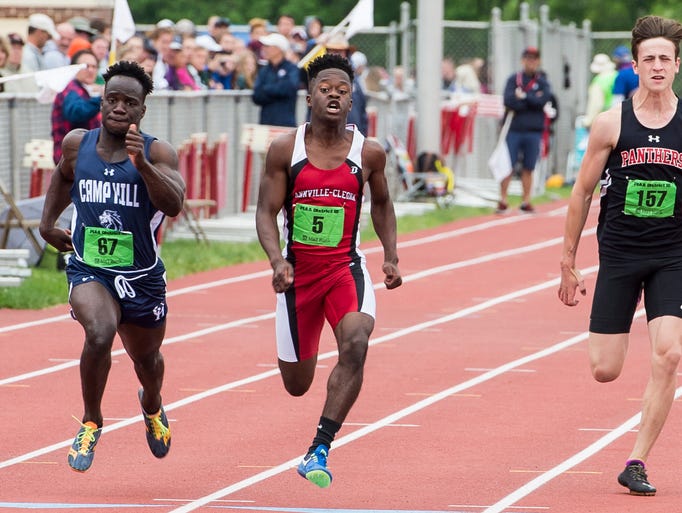 Annville-Cleona's Stanley Miller runs to a first-place