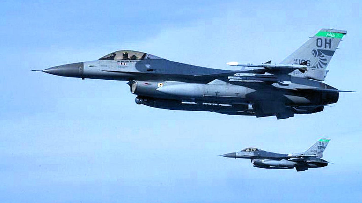 Plane escorted by fighter Jets london