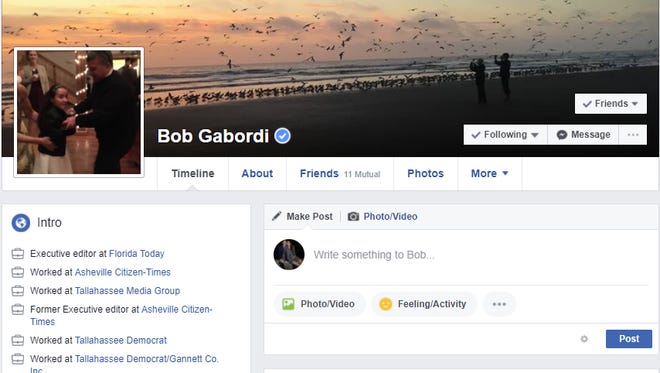 Political fighting has spilled onto Florida Today's Executive Editor Bob Gabordi's personal Facebook page.