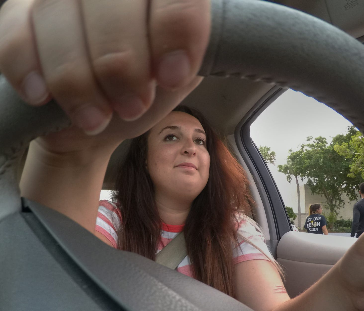 Macy Claprood drives a Nissan Leaf and usually charges it up at home.