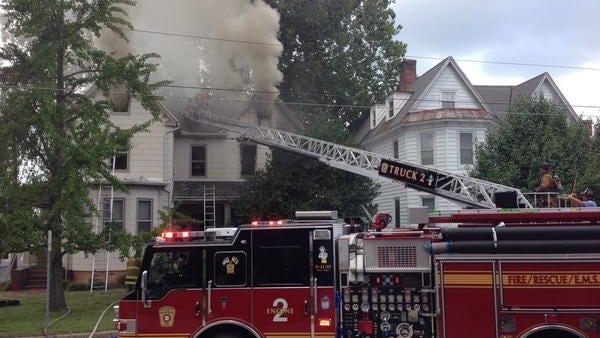 
Salisbury Fire Department battles a blaze on the 200 block of North Divison Street. 
