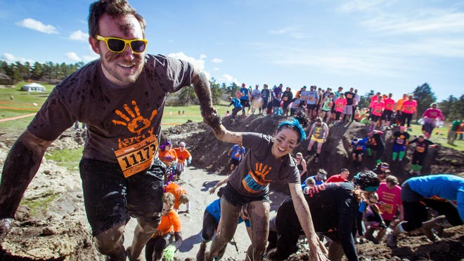 Individuals and groups will be slogging through the course in separate “waves” every 20 minutes Saturday from 9 a.m. to 12:20 p.m.at Willow Metropark, just south of Detroit Metropolitan Airport