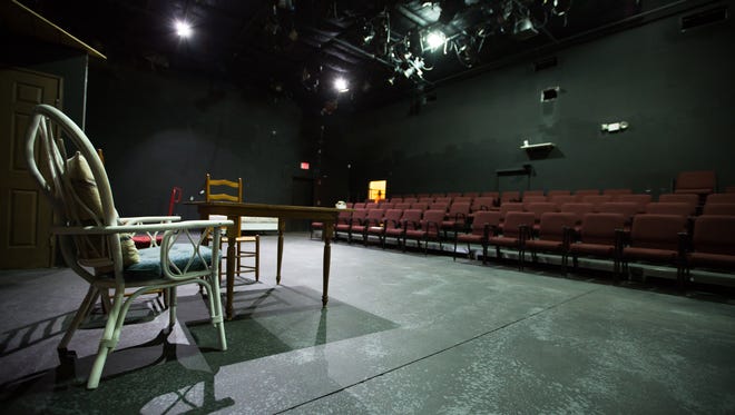 Black Box Theatre stage, July 19, 2016, for their upcoming play “Outside Mullingar.”