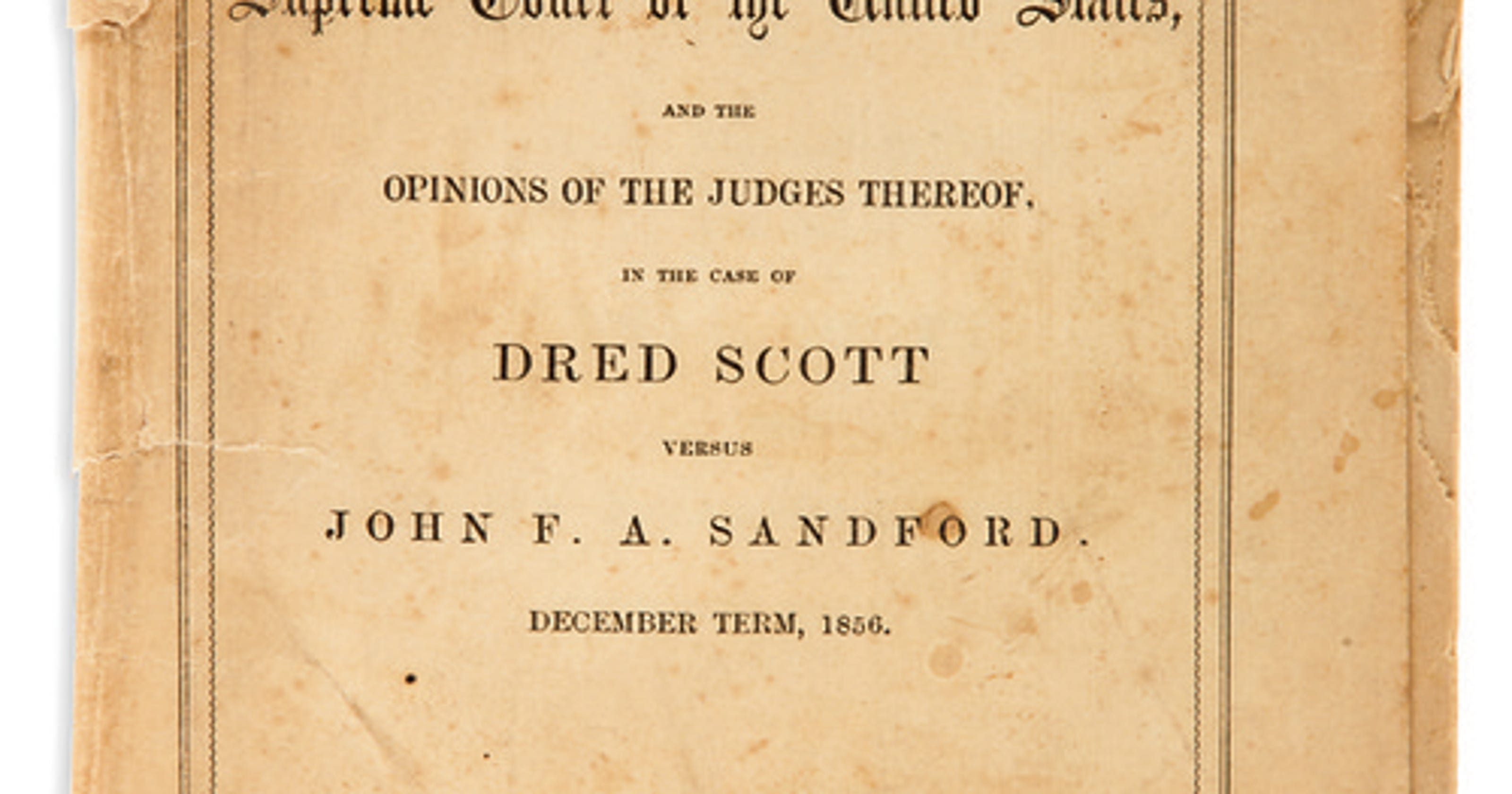 Kinsey Collection: Supreme Court #39 s Dred Scott Decision 1857