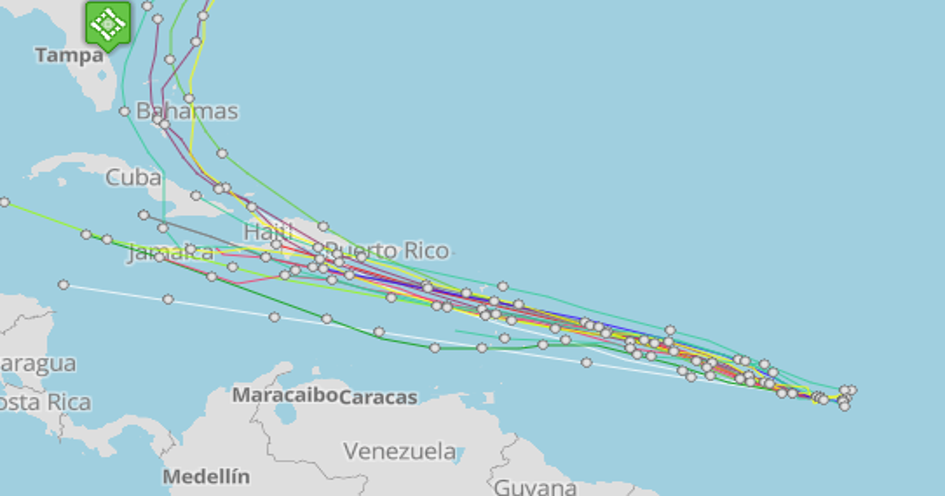 Hurricane Beryl path track