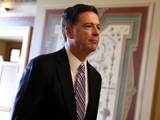 Comey leaves a closed-door meeting with senators at