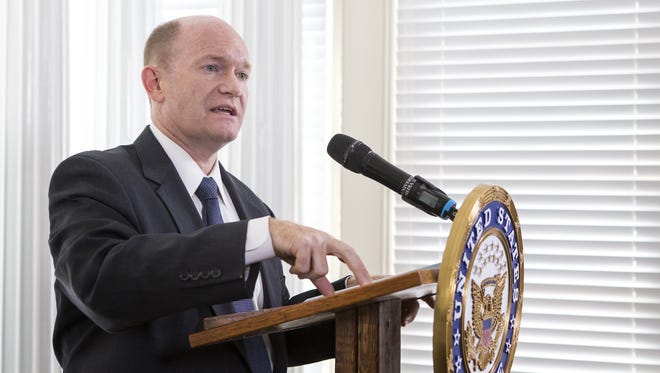 U.S. Sen. Chris Coons, D-Del., backs a Joe Biden presidential campaign, citing the vice president's foreign policy expertise.