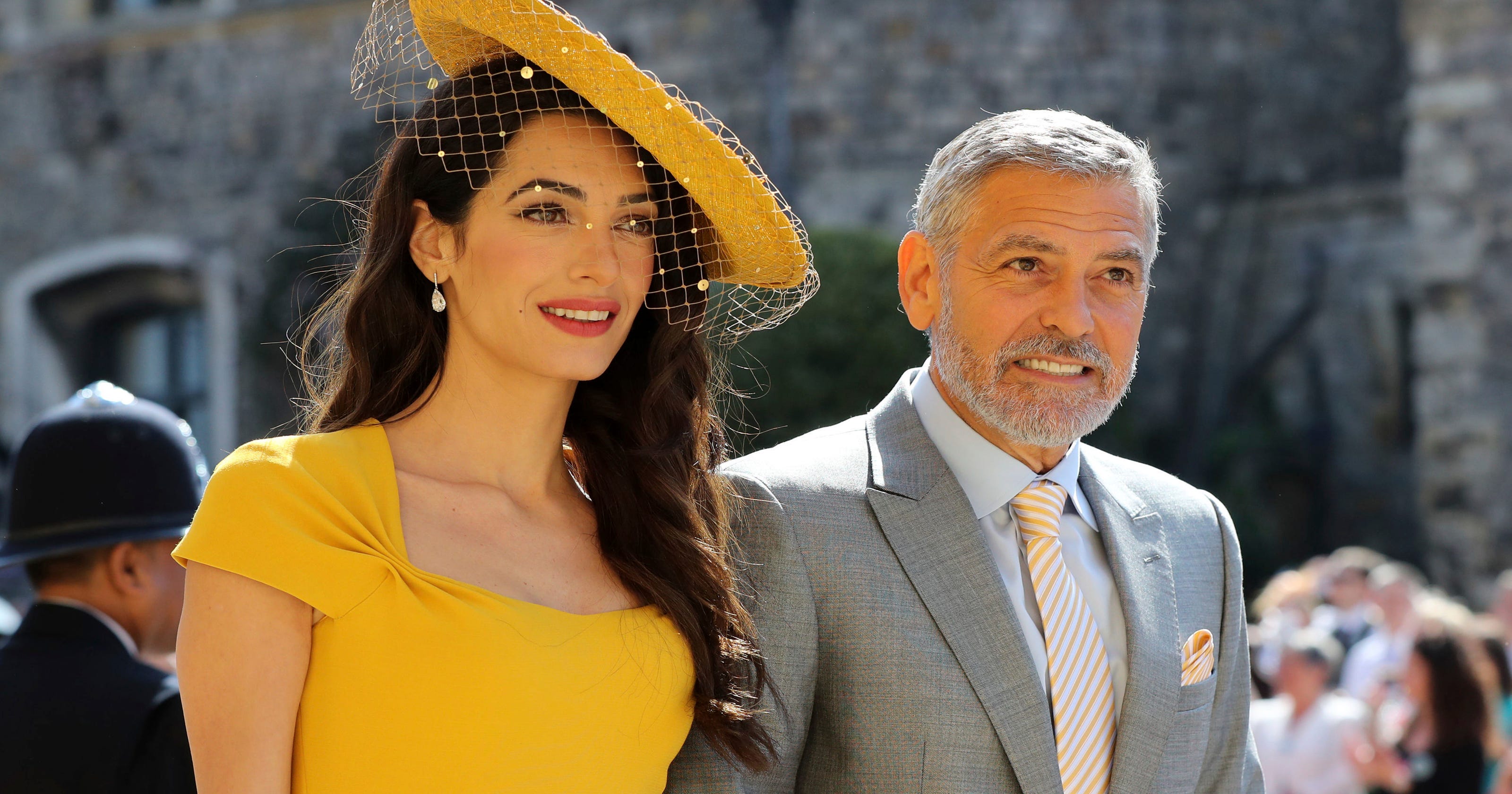 Royal wedding fashion: Amal Clooney shines in a bright ...