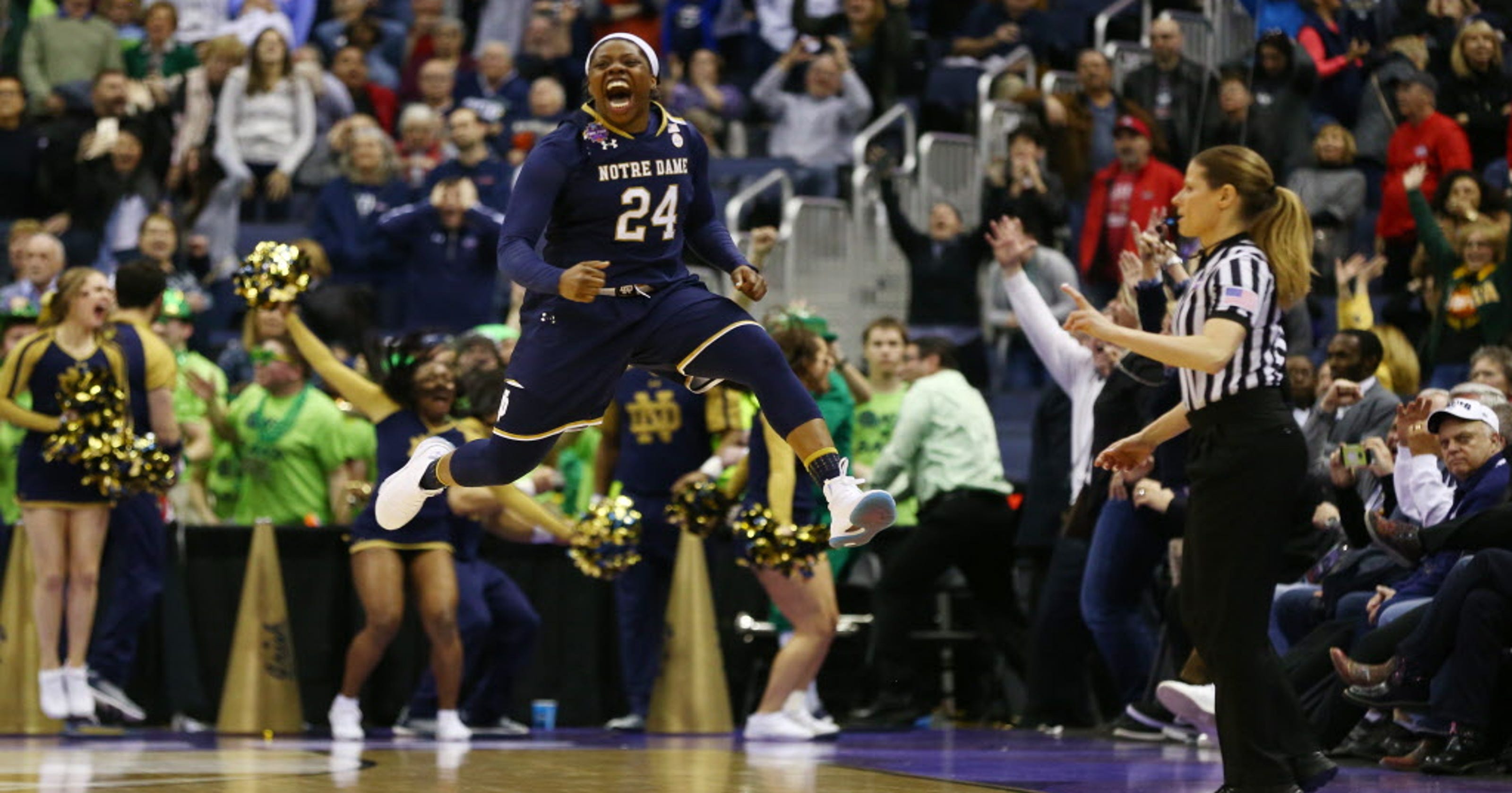 Notre Dame shocks Connecticut to advance to women's NCAA championship notre dame women's basketball news