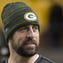 In this Nov. 26, 2017, photo, Green Bay Packers quarterback Aaron Rodgers watches warmups before an NFL football game against the Pittsburgh Steelers in Pittsburgh. Rodgers has been "medically cleared to return" to action after missing seven games with a broken right collarbone, the quarterback announced on Instagram Tuesday night, Dec. 12. (AP Photo/Don Wright) ORG XMIT: NYHK201
