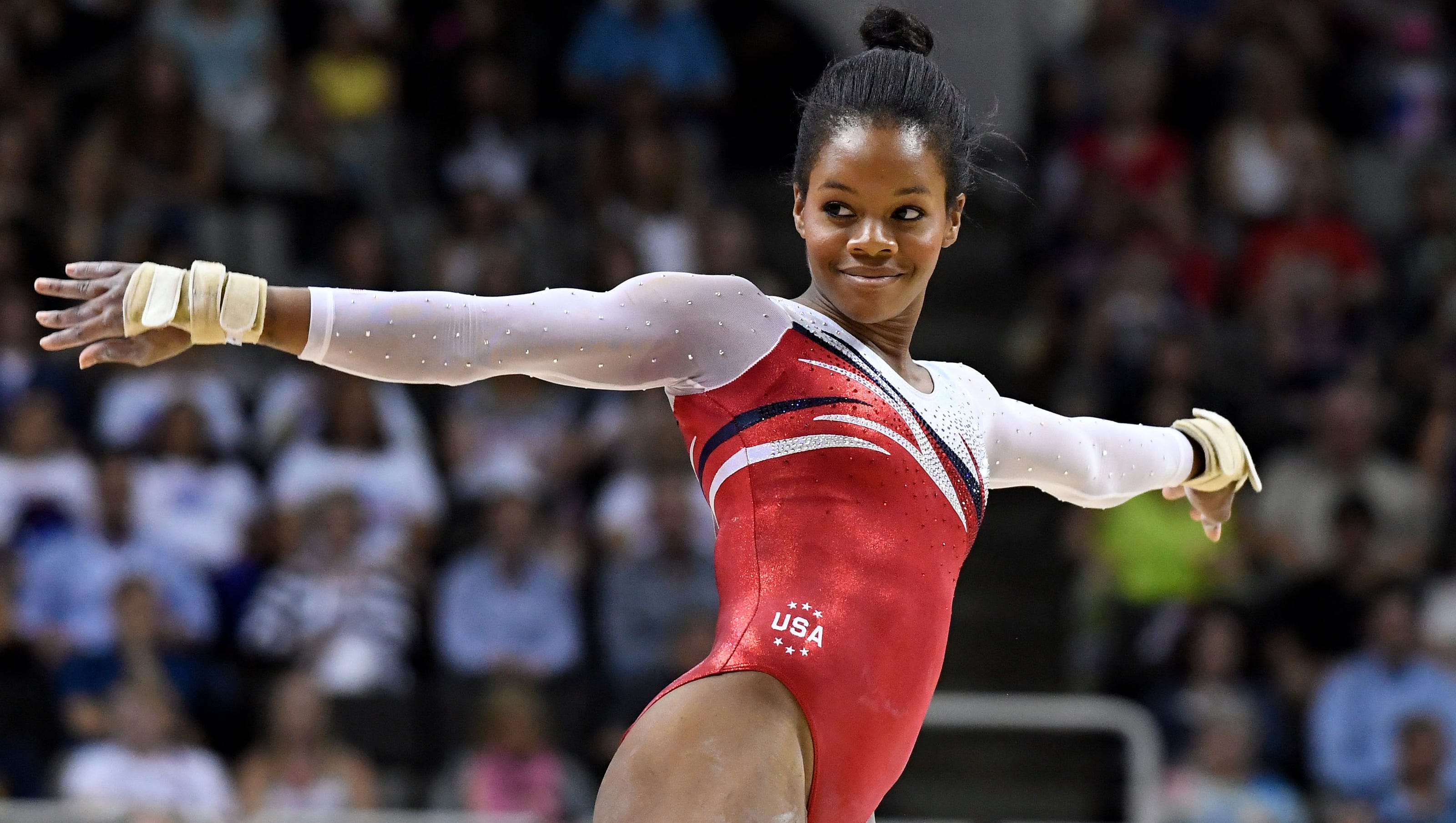 Gabby Douglas back on track for Rio Olympics.