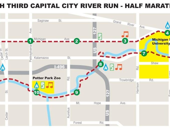 Cap City Half Marathon Elevation Chart