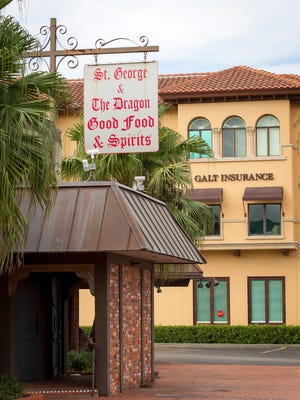 The shuttered St. George & the Dragon restaurant on Fifth Avenue South in Naples in 2013.