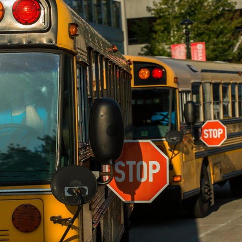 Peoria Public Schools buses are seen in a file pho