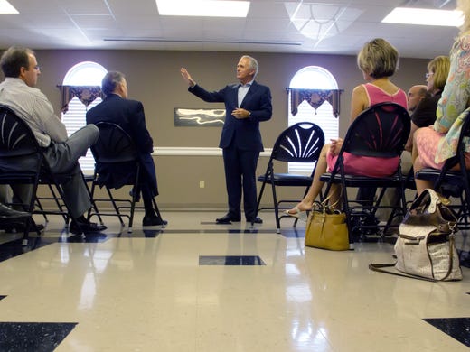 Aug. 16, 2011: Sen. Bob Corker speaks at a meeting