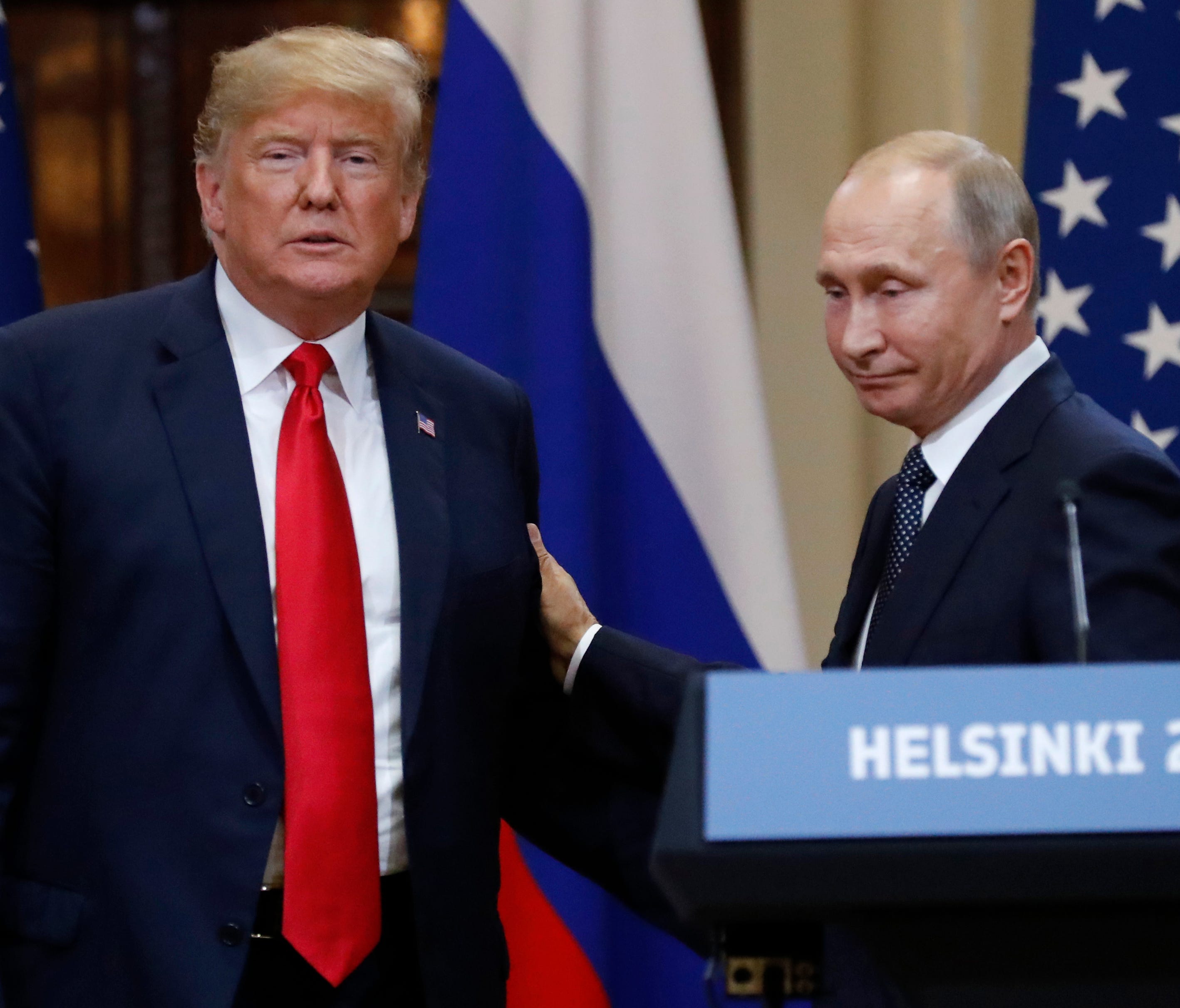 President Donald Trump and Russian President Vladimir Putin in Helsinki.