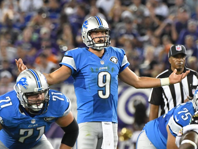 Quarterback Matthew Stafford and the Detroit Lions