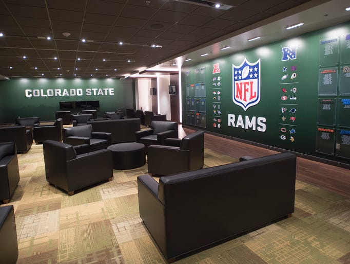 Couches and games will fill the players lounge, seen
