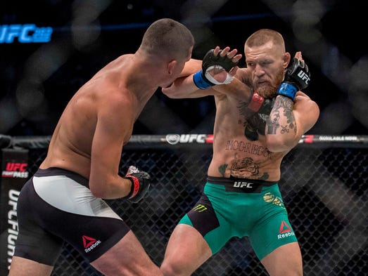 McGregor defends against Nate Diaz in their rematch